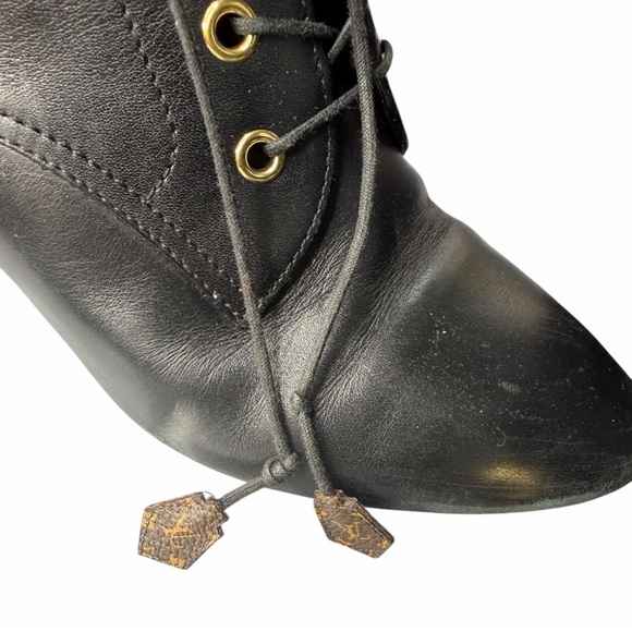 Louis Vuitton Black and Brown Lace-Up Boots MAO250 size 39 - Picture 10 of 15